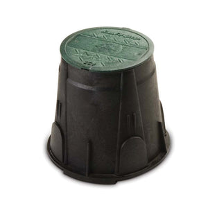 Rain Bird HDPE Valve Box - 7" Black Round With Green Cover